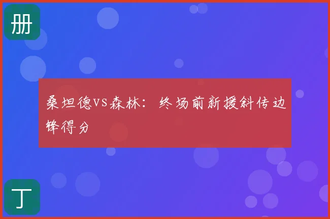 桑坦德vs森林:终场前新援斜传边锋得分